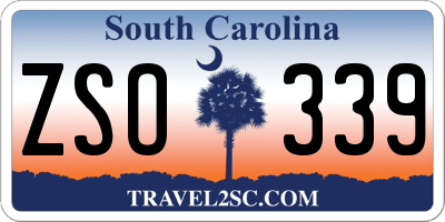 SC license plate ZSO339