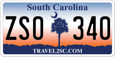 SC license plate ZSO340