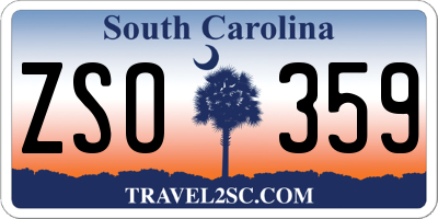 SC license plate ZSO359
