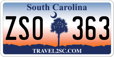 SC license plate ZSO363