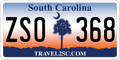 SC license plate ZSO368