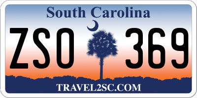 SC license plate ZSO369