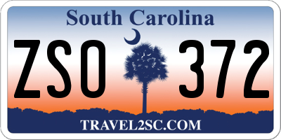 SC license plate ZSO372
