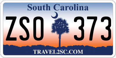SC license plate ZSO373