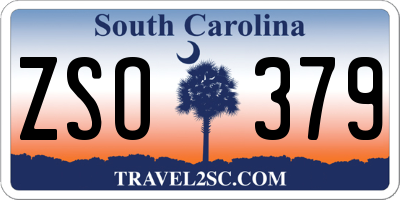 SC license plate ZSO379
