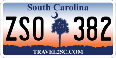 SC license plate ZSO382