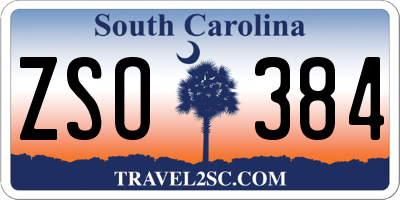 SC license plate ZSO384