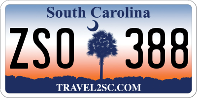 SC license plate ZSO388