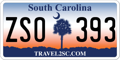 SC license plate ZSO393