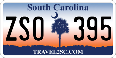 SC license plate ZSO395