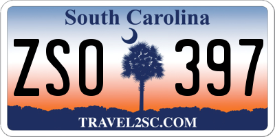 SC license plate ZSO397
