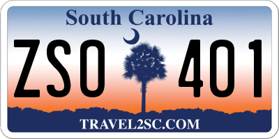 SC license plate ZSO401