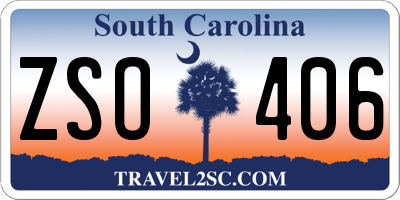 SC license plate ZSO406