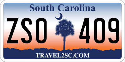 SC license plate ZSO409