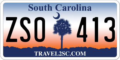 SC license plate ZSO413