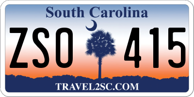 SC license plate ZSO415