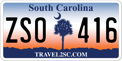SC license plate ZSO416