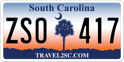 SC license plate ZSO417