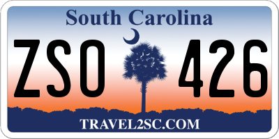 SC license plate ZSO426