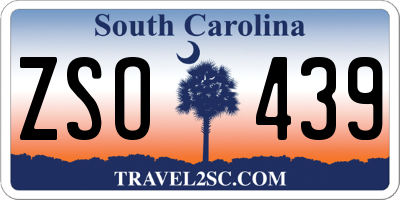 SC license plate ZSO439