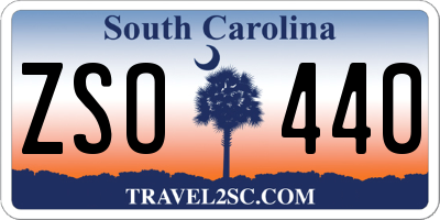SC license plate ZSO440