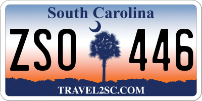 SC license plate ZSO446