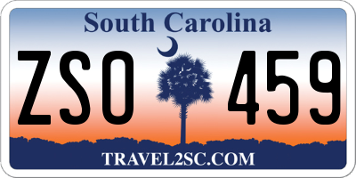 SC license plate ZSO459