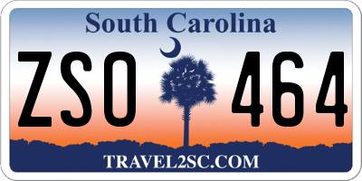 SC license plate ZSO464