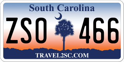 SC license plate ZSO466