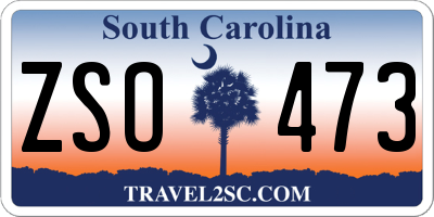 SC license plate ZSO473