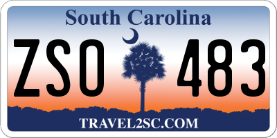 SC license plate ZSO483