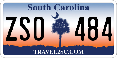SC license plate ZSO484