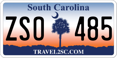 SC license plate ZSO485