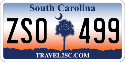SC license plate ZSO499