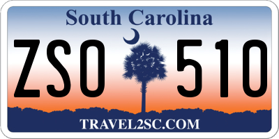 SC license plate ZSO510