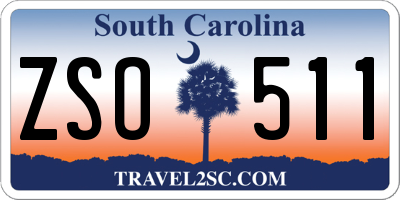 SC license plate ZSO511