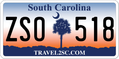SC license plate ZSO518