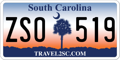 SC license plate ZSO519