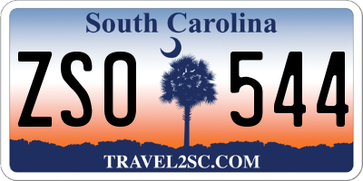 SC license plate ZSO544