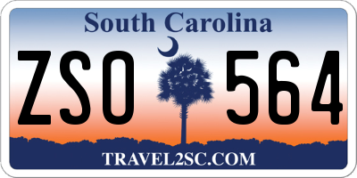 SC license plate ZSO564