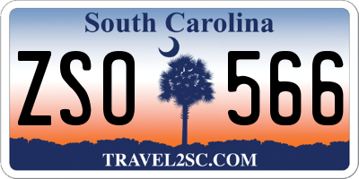 SC license plate ZSO566