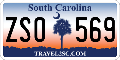 SC license plate ZSO569