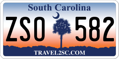 SC license plate ZSO582