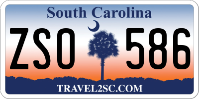 SC license plate ZSO586