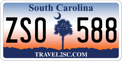 SC license plate ZSO588