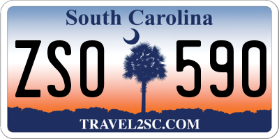 SC license plate ZSO590