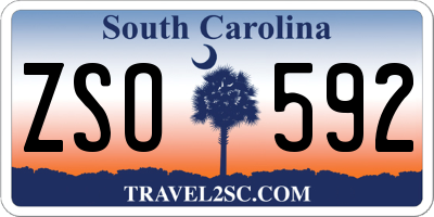 SC license plate ZSO592