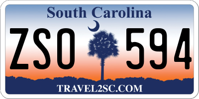SC license plate ZSO594