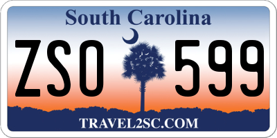 SC license plate ZSO599