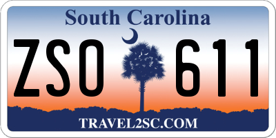 SC license plate ZSO611